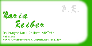 maria reiber business card